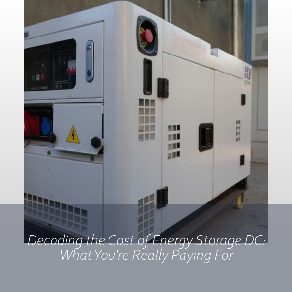Decoding the Cost of Energy Storage DC: What You're Really Paying For